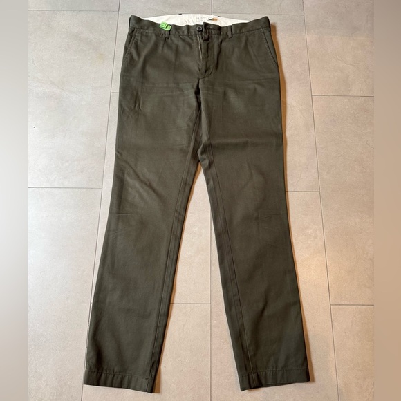 Club Monaco Slim Fit Dark Olive Connor Chino Sz 32/32 - Picture 6 of 11